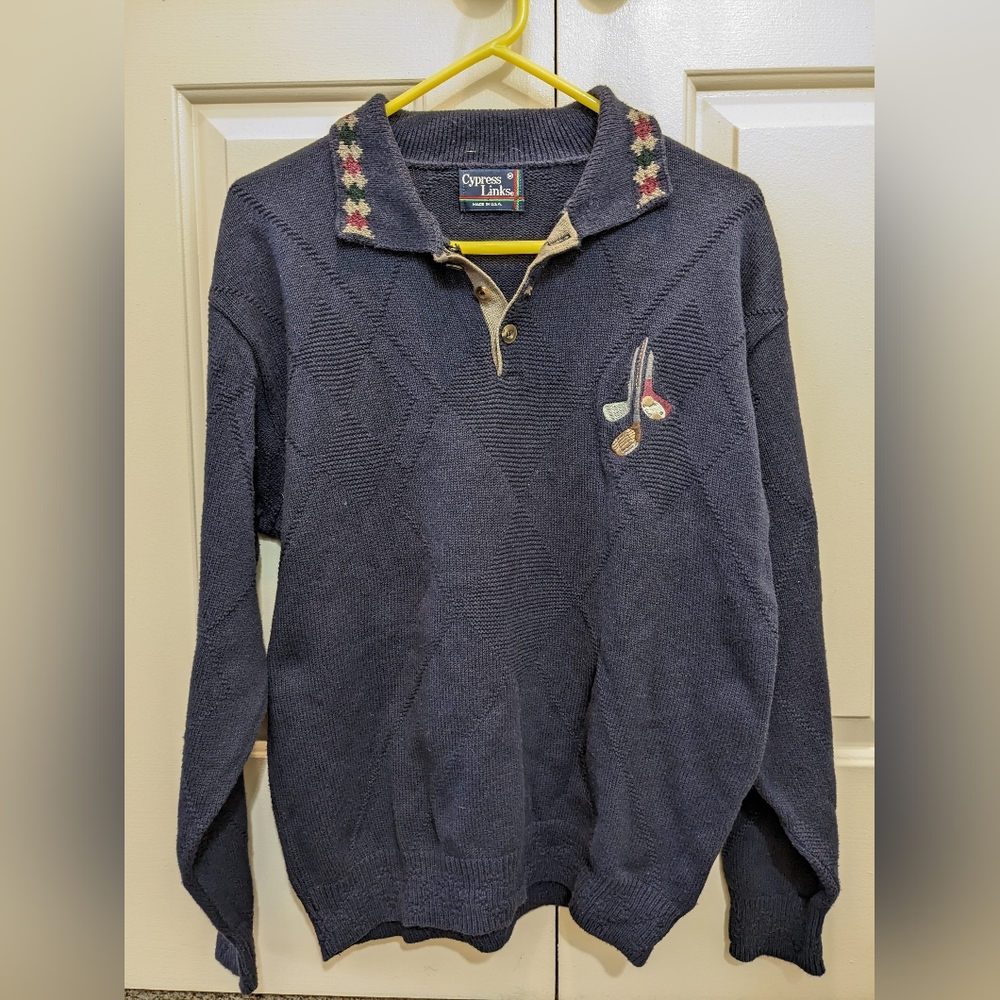Vintage Cypress Links Golf Sweater - Men's Medium